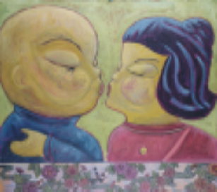 Kisu Painting an Asian couple